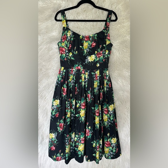 Retrospec’d Floral Pleated Retro Dress- D8 - Picture 1 of 5